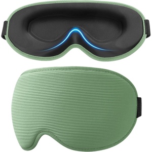 Gritin Schlafmaske für Seitenschläfer, Upgrade 3D Augenhöhlen Schlafbrille(Cyan)