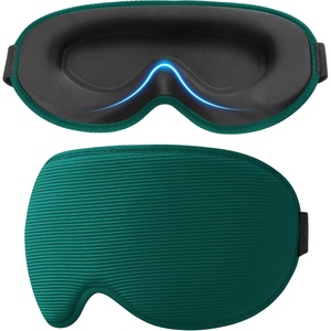 Gritin Schlafmaske für Seitenschläfer, Upgrade 3D Augenhöhlen Schlafbrille(Dunkelcyan)