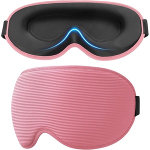Gritin Schlafmaske für Seitenschläfer, Upgrade 3D Augenhöhlen Schlafbrille(Rosa)
